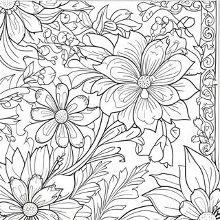 William Morris Floral Pattern Coloring Page 71193-58839