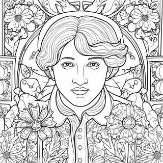 William Morris Art Nouveau Coloring Page 71194-58843