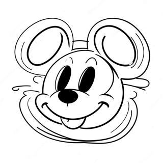 Mickey Mouse Face Coloring Page 71203-58846