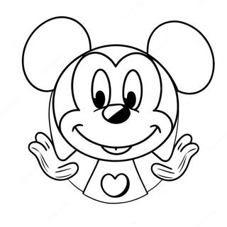 Mickey Mouse Face Coloring Page 71203-58847