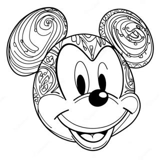 Mickey Mouse Face Coloring Page 71203-58848