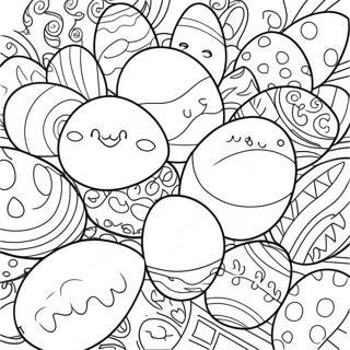 Colorful Easter Eggs Coloring Page 71214-58853