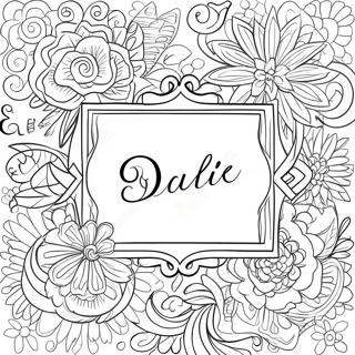 Elegant Personalized Name Coloring Page 7125-5799