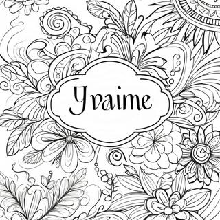 Elegant Personalized Name Coloring Page 7125-5800