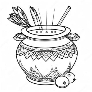 Traditional Pongal Pot Coloring Page 71284-58913