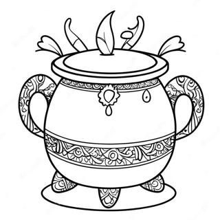 Traditional Pongal Pot Coloring Page 71284-58914