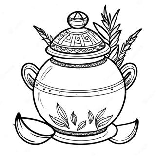 Traditional Pongal Pot Coloring Page 71284-58915