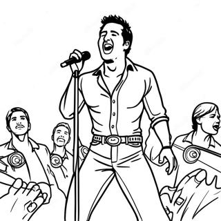 Luke Bryan Performing On Stage Coloring Page 71294-58921