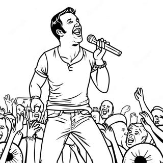 Luke Bryan Performing On Stage Coloring Page 71294-58924