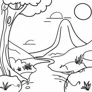 Fantasy Video Game Landscape Coloring Page 712-569