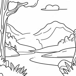 Fantasy Video Game Landscape Coloring Page 712-571