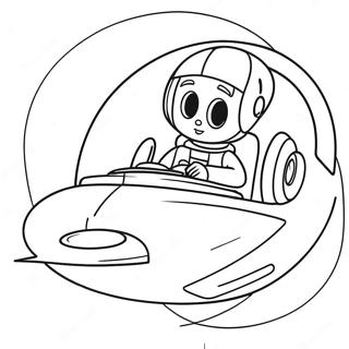 Miles In His Spaceship Coloring Page 71344-58962