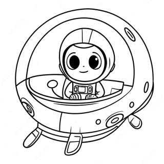 Miles In His Spaceship Coloring Page 71344-58963