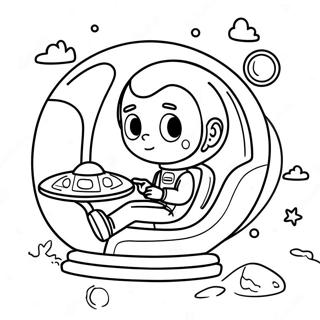 Miles In His Spaceship Coloring Page 71344-58964