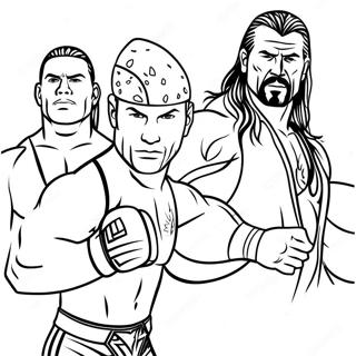 Wwe Superstars In Action Coloring Page 71354-58970