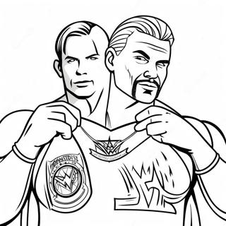 Wwe Superstars In Action Coloring Page 71354-58971