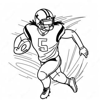 Alvin Kamara Running With Football Coloring Page 71364-58975