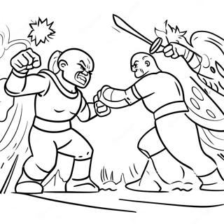 Epic Rumble Movie Battle Scene Coloring Page 71374-58988