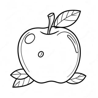 Shiny Red Apple Coloring Page 71384-58997