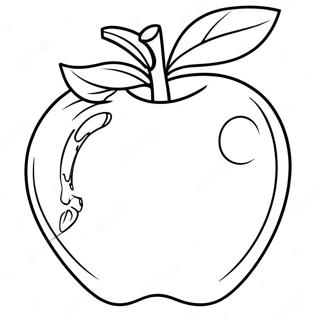 Shiny Red Apple Coloring Page 71384-58999