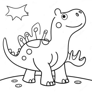 Peppa Pig Dinosaur Coloring Page 71393-58994