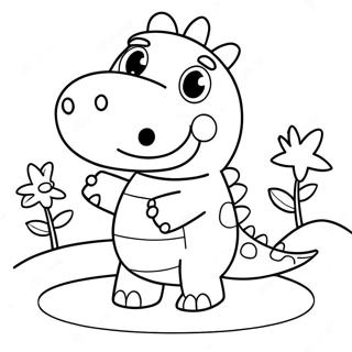 Peppa Pig Dinosaur Coloring Page 71393-58995