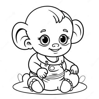 Baby In Yellow Coloring Pages