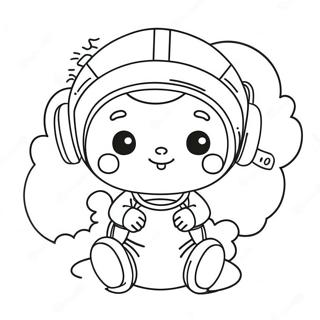 Cute Baby In Yellow Outfit Coloring Page 71404-59019