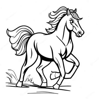 Majestic Western Horse Galloping Coloring Page 71414-59010