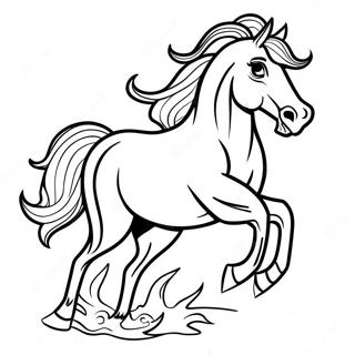 Majestic Western Horse Galloping Coloring Page 71414-59011