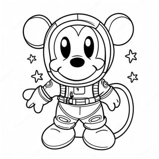 Mickey Mouse In A Colorful Spacesuit Coloring Page 71434-59031