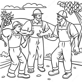 Parable Of The Workers In The Vineyard Coloring Page 71443-59042