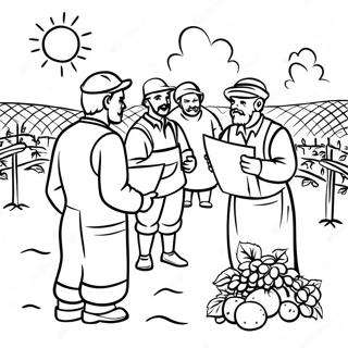 Parable Of The Workers In The Vineyard Coloring Page 71443-59043