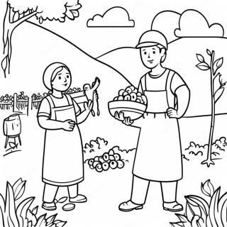 Parable Of The Workers In The Vineyard Coloring Page 71443-59044