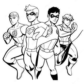 Young Justice Heroes In Action Coloring Page 71454-59051