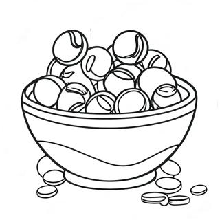 Colorful M M Candy Bowl Coloring Page 7145-5813