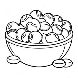 Colorful M M Candy Bowl Coloring Page 7145-5816