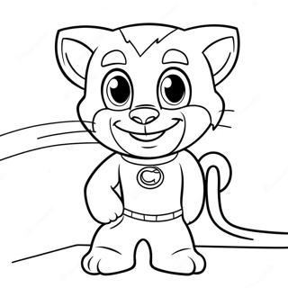 Talking Tom In Superhero Costume Coloring Page 71494-59092