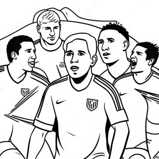 Exciting Usa Soccer Team Players Coloring Page 71524-59107