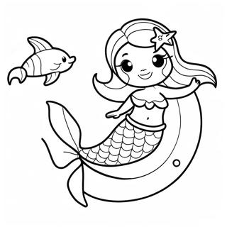 Mermaid Dolphin Coloring Page 71533-59115