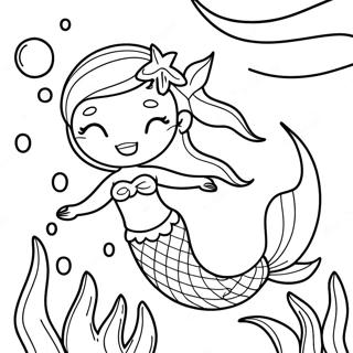 Underwater Mermaid With Friendly Dolphin Coloring Page 71534-59112