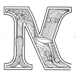 Letter V Coloring Page 7154-5820