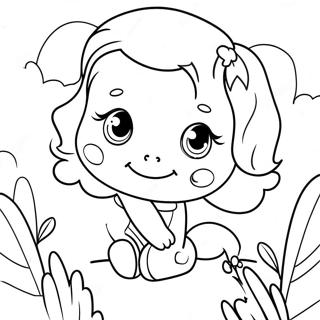 Cute Abigail With Flowers Coloring Page 71554-59132