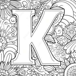 Vibrant Letter V Coloring Page 7155-5823