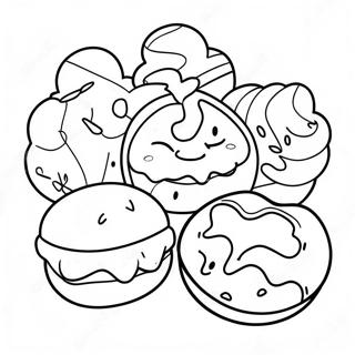 Colorful Pan Dulce Treats Coloring Page 71564-59149