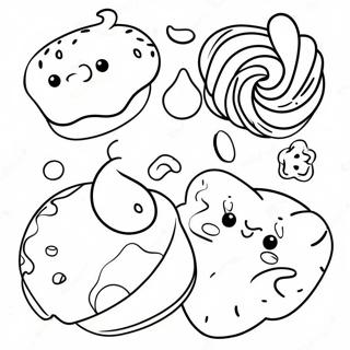 Colorful Pan Dulce Treats Coloring Page 71564-59150