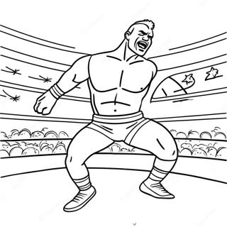 Wwe Wrestler Jumping On Opponent Coloring Page 71584-59156