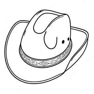 Western Themed Cowboy Hat Coloring Page 71593-59157