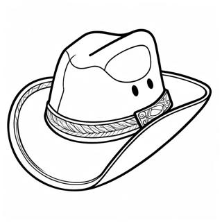 Western Themed Cowboy Hat Coloring Page 71593-59158