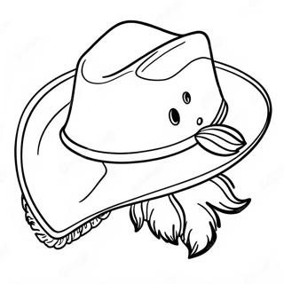 Western Themed Cowboy Hat Coloring Page 71593-59159